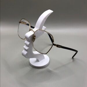 Prada VPR55y glasses FRAMES metal gold black with logo 53-17-135 designer Italy.